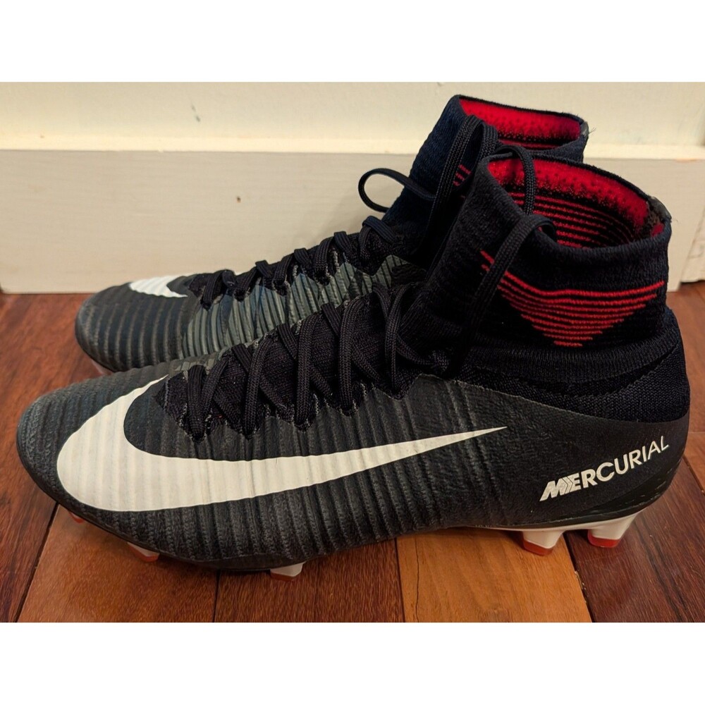 Nike Mercurial Superfly 5 Flyknit ACC Black Soccer 831940-002 Sz 7